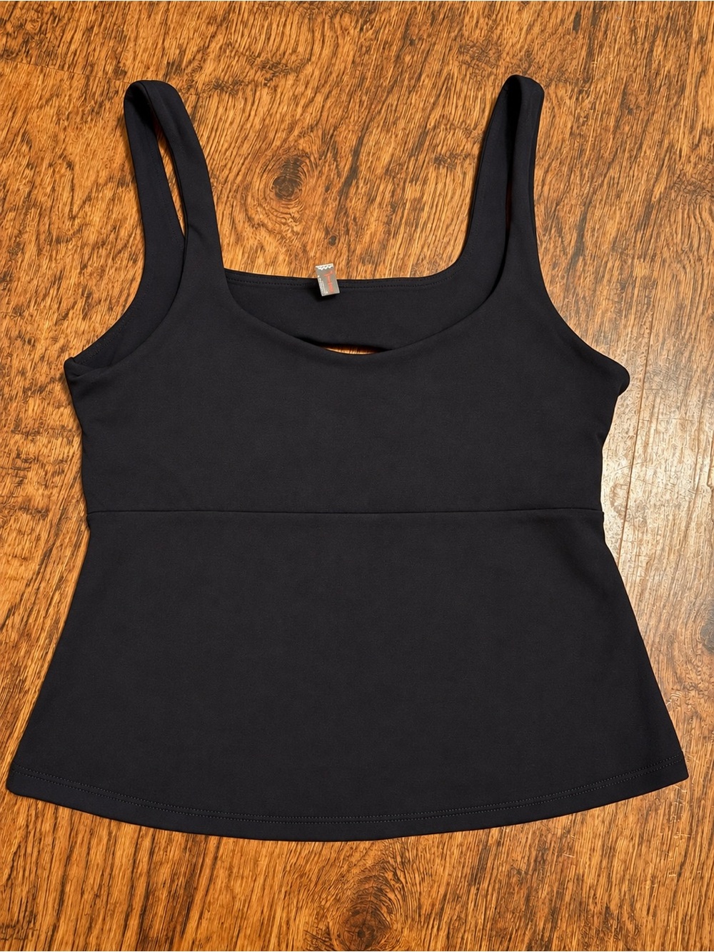 FP Movement by Free People Black Scoop Tank with Flared Hem